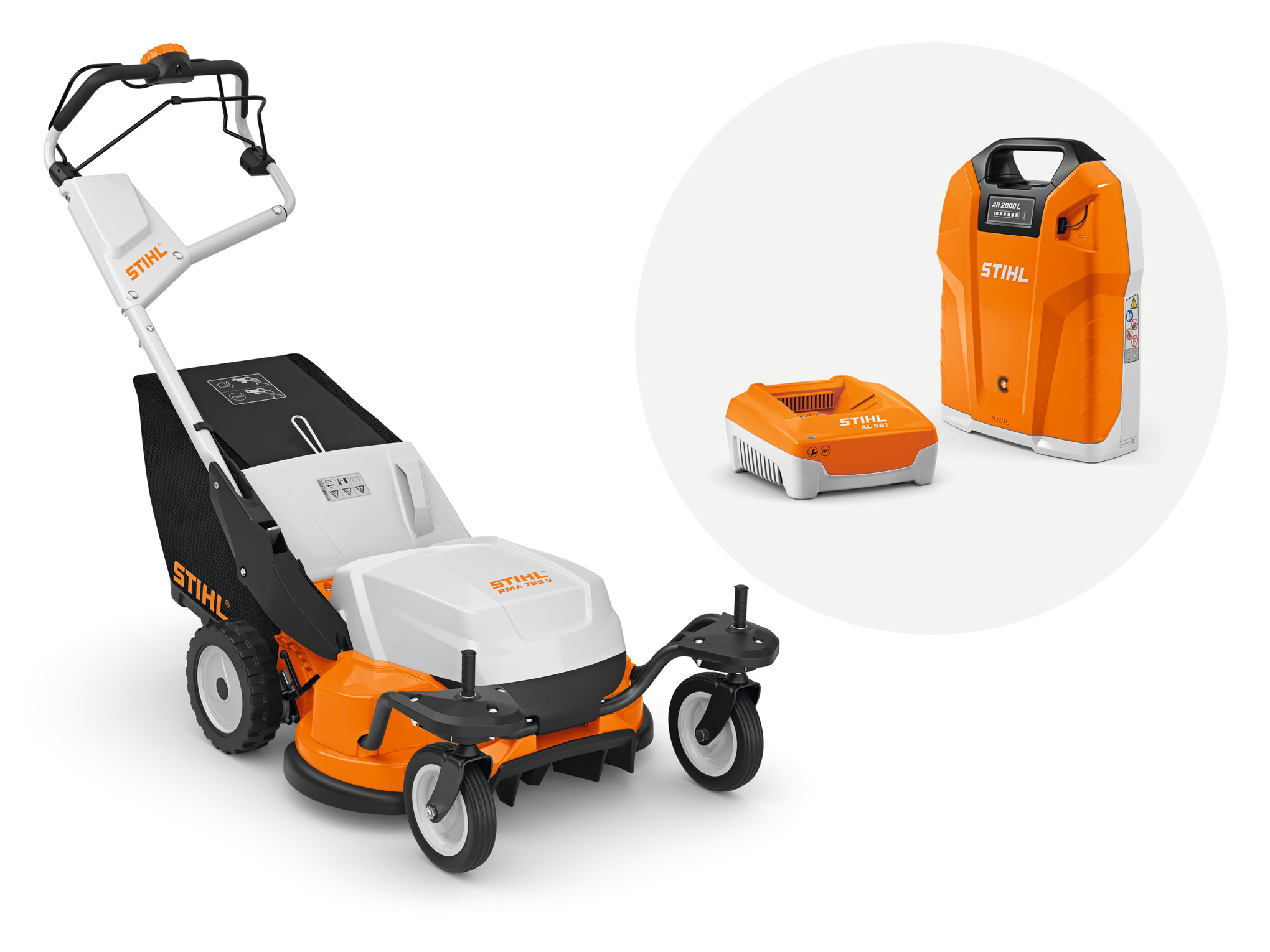Tondeuse RMA 765 V - Pack batterie et chargeur
