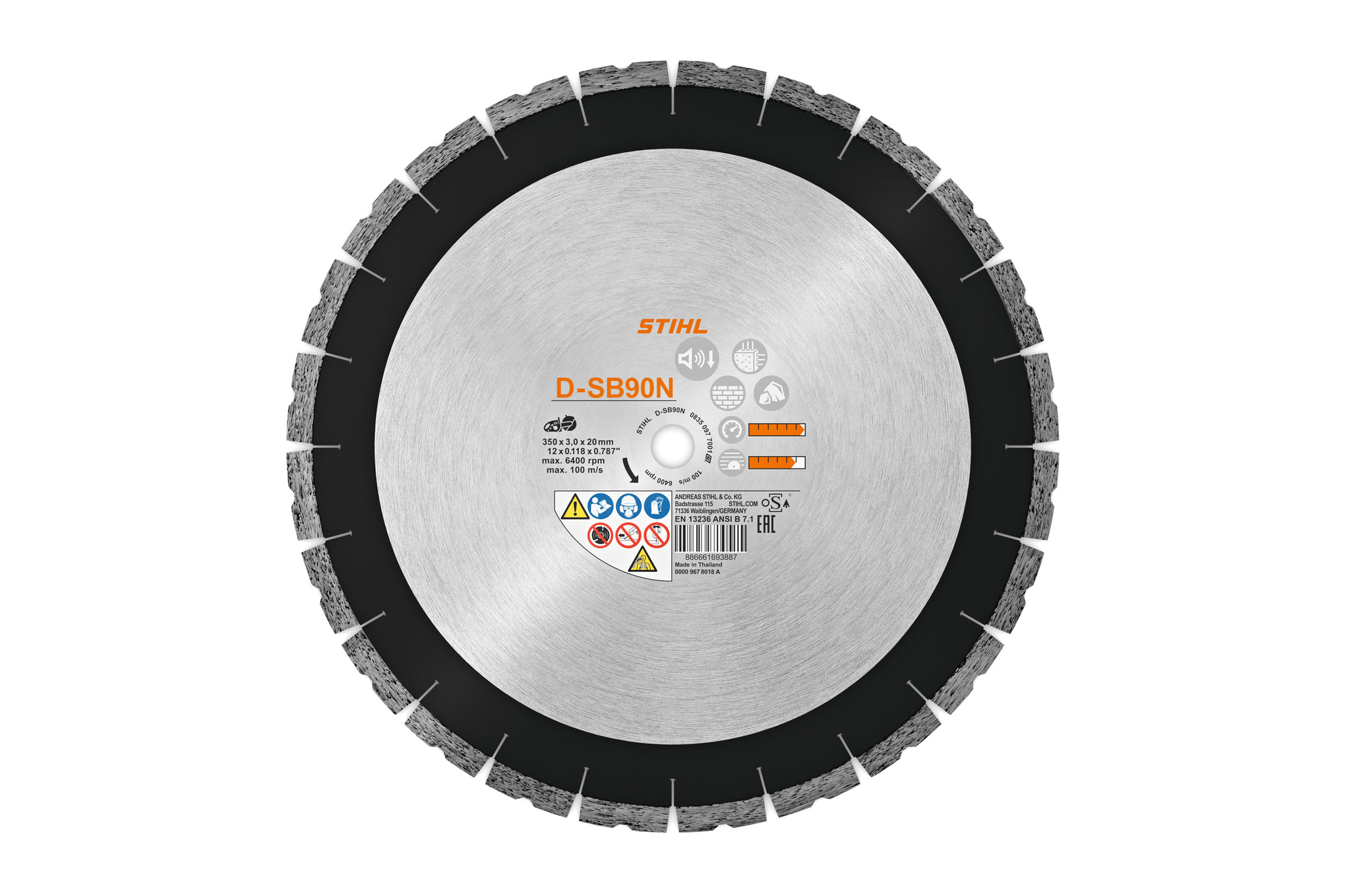 Disque à découper diamanté à réduction de bruit D-SB90N