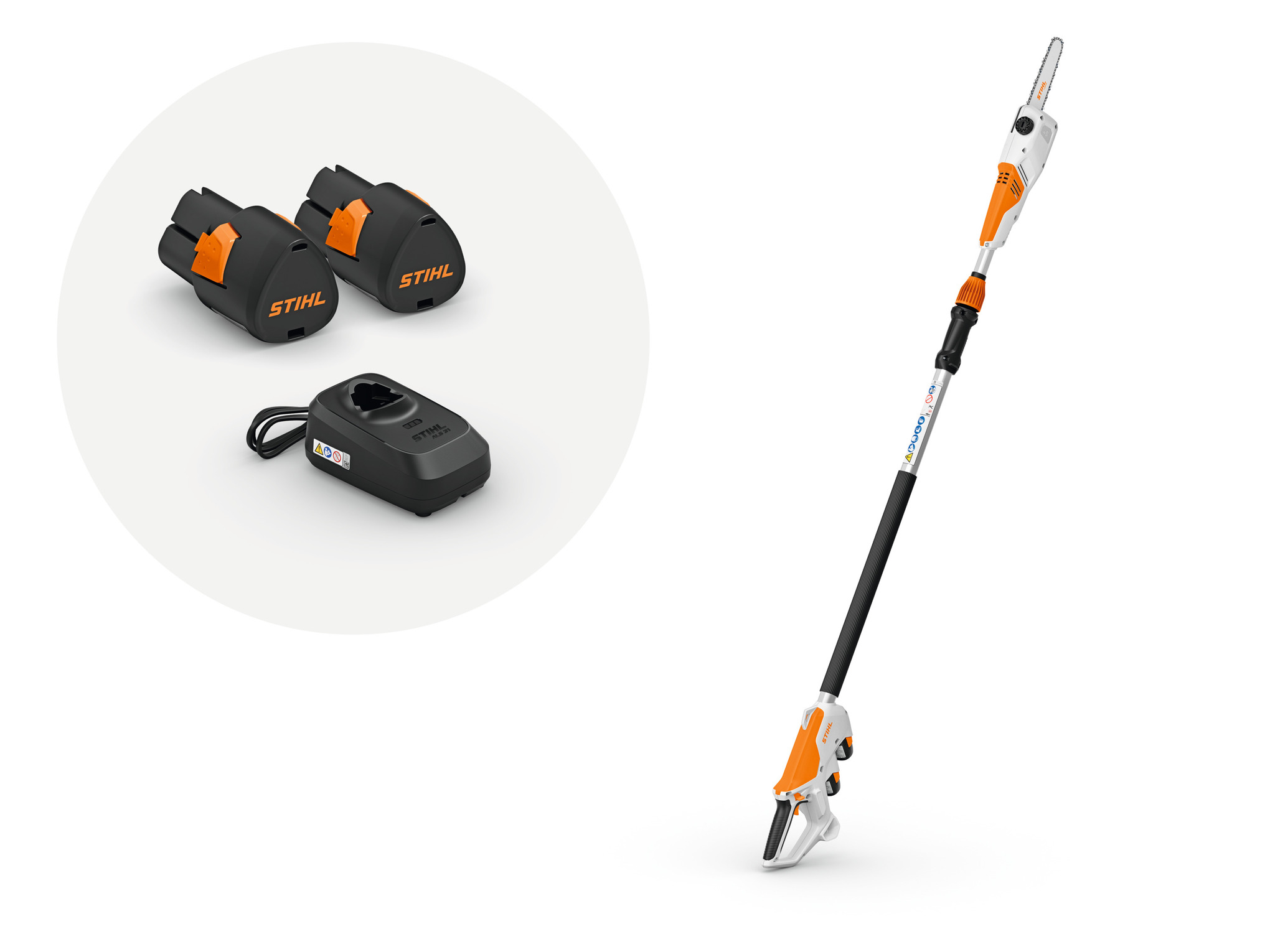 Perche élagage HTA 30 - Pack batterie et chargeur