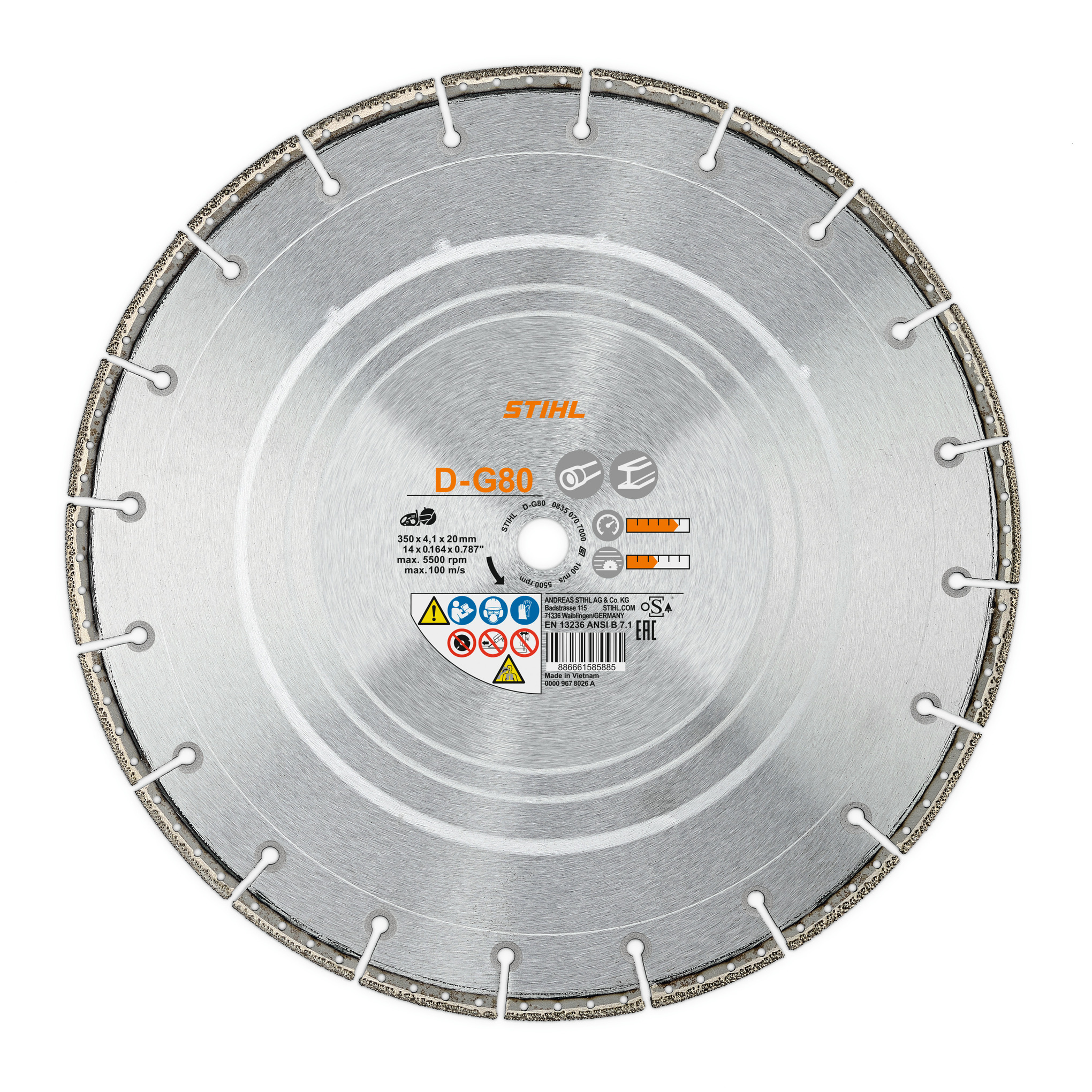 Disque à découper diamant Ø 230 mm D-G80