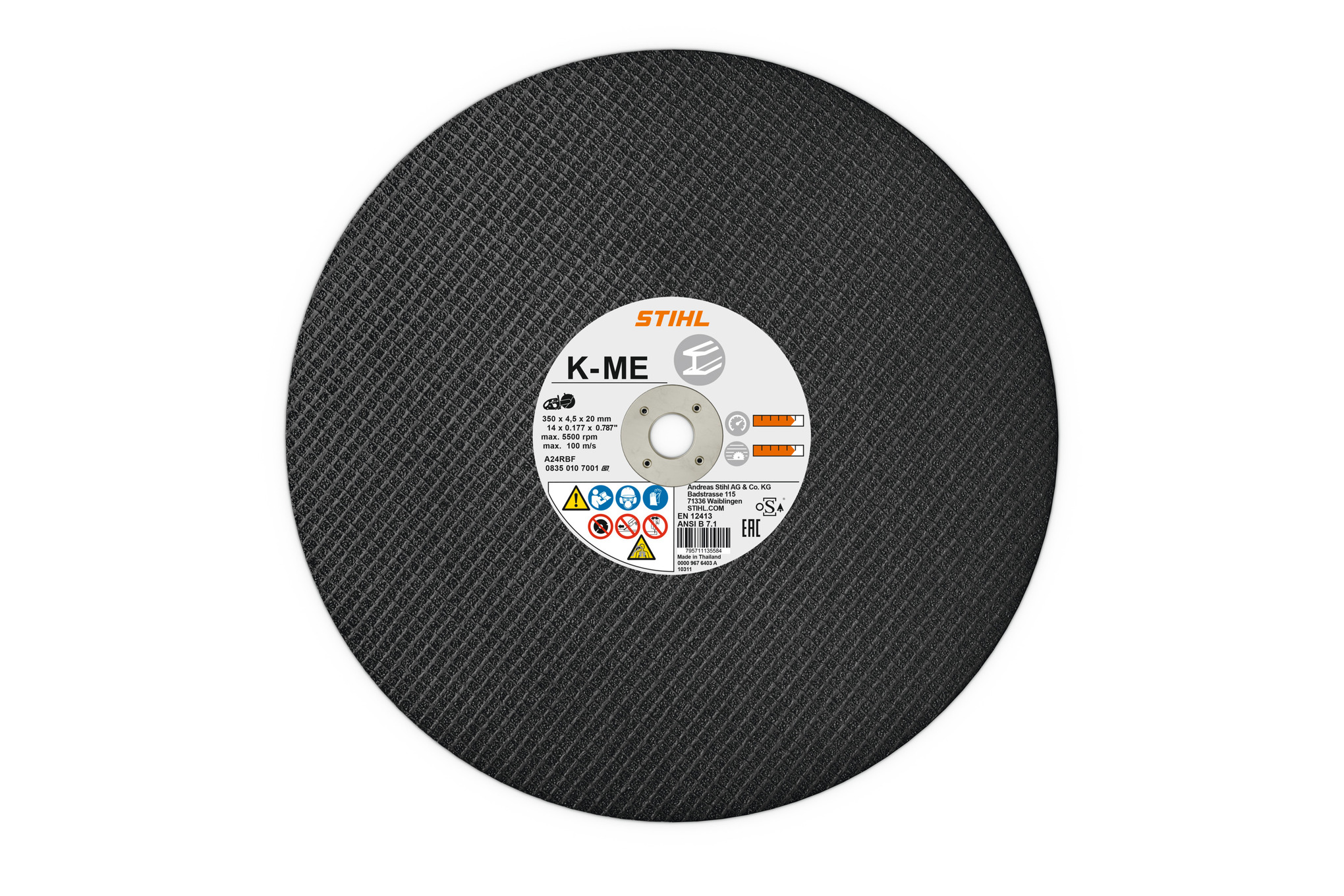 Disques à découper K-ME en résine synthétique, acier, Ø 350mm