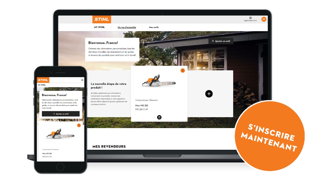 Image de la page d'accueil MY STIHL 